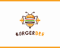 burgerbee 蜂蜜汉堡 蜜蜂 小蜜蜂 蜂蜜 飞行昆虫 汉堡 面包 西餐  商标设计  图标 图形 标志 logo 国外 外国 国内 品牌 设计 创意 欣赏