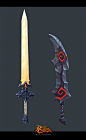 Battle Chasers Nightwar - Garrison's Swords, Ayhan Aydogan : Hey guys, here is some art work that I was able to work on Battle Chasers Nightwar. All the concepts made by amazing Joe Madureira and I got tons of feedback from the team while working on these