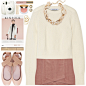 A fashion look from February 2016 featuring cropped sweater, tulip skirt and chloe flats. Browse and shop related looks.