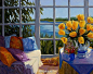 苏珊Hoefler花卉装饰油画欣赏 ​​​​