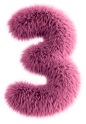 Pink Fluffy Number Three图片 - Canva可画