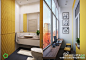 黄色系开放式空间公寓设计