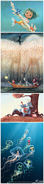 糖友一群小蚂蚁收集的加拿大插画师Kei Acedera的作品 >>>> http://t.cn/SaZYxr 风格视角生动独特，细腻又富有趣味，充满童趣和浪漫~超喜欢！