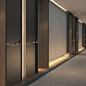 SCDA Hotel Development, Singapore- Guestrooms Corridor- Again, light down low, blade design element