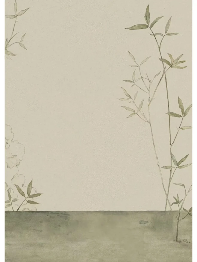 中国风古装复古工笔画背景psd模板