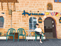 六月份画的旅行插图——旅行地点以色列；来源于花瓣用户w--梭本；微博by孤枝上的梭本。