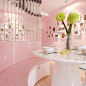 粉色餐厅墙效果图