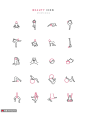 美体运动瑜伽健身健康活动美妆整形图标 icon图标 扁平图标