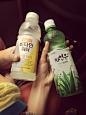 #好饮料喝不停# 在韩国买的，芦荟的很好喝