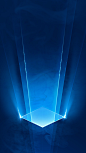 蓝色光效科幻H5背景
