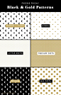 Black & Gold Seamless Patterns (free download!) || June Letters Studio: 