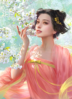 蕙眸一笑采集到美人如花隔云端