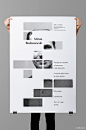 #实用素材# 黑白质感海报|书面设计样式参考！值得推荐，无水印，转需。不谢！