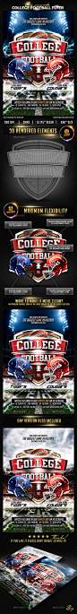 College Football Flyer  - Sports Events