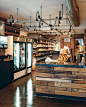 taylor gormet deli interior love the lighting grid and the reclaimed wood bar: 