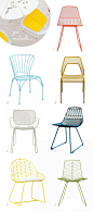 Fun and bright metal chairs