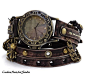 Hey, I found this really awesome Etsy listing at https://www.etsy.com/listing/189387571/steampunk-wrap-watch-antique-brown-wrap