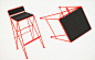 Thorn bar stool : Барные табуреты THORNБарный табурет с каркасом из стального прутка. Доступен в четырех разновидностях: со спинкой и без, и в двух высотах -  барной (770мм) и полубарной (615мм). Оснащен мягким сидением. Идейно и по структуре продолжает с
