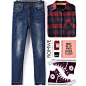 Pants: http://www.romwe.com/Scratch-Frayed-Denim-Pant-p-148814-cat-681.html?utm_source=polyvore&utm_medium=set&url_from=scarlett-morwenna

Shirt: http://www.romwe.com/Lapel-Plaid-Loose-Blouse-p-96071-cat-670.html?utm_source=polyvore&utm_medium