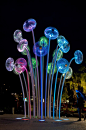 Bubble Forest was inspired by the delicate flower structures present in the nature, the sculpture is made from acid resistant stainless steel. #publicart #magicofcolor