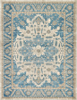 Salzburg Cream & Blue Area Rug: 