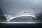 https://flic.kr/p/FosDLt | Flying Fish Bridge | Fish dorsal fin structure, over 1000 meter long Bridge concept project. Xray / facade view