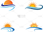 summer logo template icon