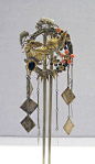Japan | Meiji Hair ornament; silver, and silver gilt, 19th century: @北坤人素材