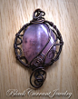 Purple Copper Pendant by blackcurrantjewelry