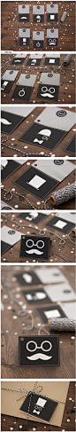 Manly Mustache & Monocle Gift Tags on Behance