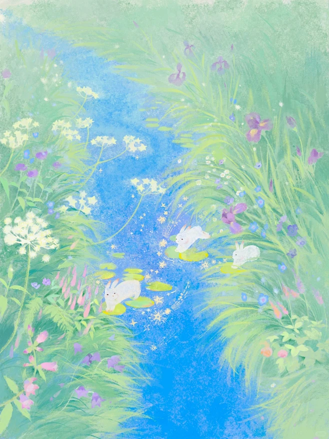 春野•月兔渡花溪