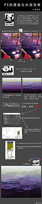 搞了个画水小教程……就……你已经是个成熟的ps了！可以自己画水了！ ​​​​