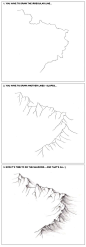 3 steps - How to draw the mountains... by ~fragless on deviantART