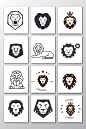 狮子logo图案设计元素素材