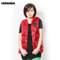 hipanda 设计潮牌 冬季女款 无袖 外套 珠片羽绒背心 Hi Panda 原创 新款 2013