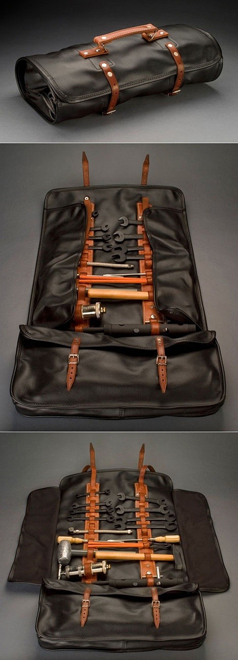 Leather tool roll