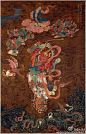明 佚名《雷公图》绢本 设色 横：62.5cm 纵：98.4cm 藏美国大都会艺术博物馆。