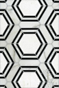 black and white hex marble