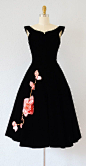 vintage 1950s dress | vintage 50s velvet dress #1950s #50sdress #vintage