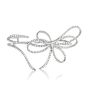 Colette 18K White Gold Cross Finger Bow Ring Side