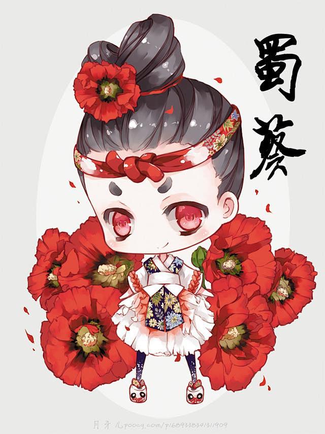 Q版 花朵拟人