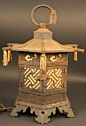 Fine Japanese Garden Hanging Lantern with Cicada