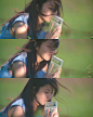 电影《四月物语》
长发圆脸少女松隆子，在岩井俊二的镜头下美的不可方物。