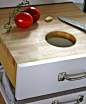 Use your kitchen drawers for a cutting board/scraps disposal station | 33 Insanely Clever Upgrades To Make To Your Home