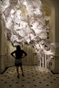 Mia Pearlman’s installation, “ONE”  at the Smithsonian American Art Museum.  “ONE” is constructed entirely out of paper