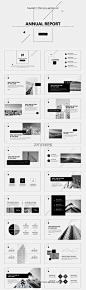 【黑·白】大气简约工作实用型PPT模板04