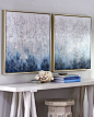 "Frost on Sapphire" Paintings at Horchow.