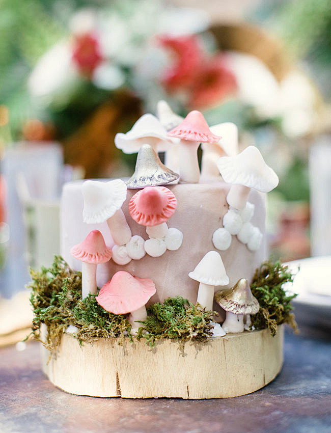 蘑菇,婚礼蛋糕,可爱风,