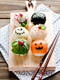 Sushi Balls (Temarizushi)-Halloween Style