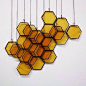 Lesley Green - stained glass - honeycomb